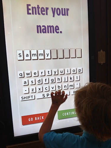 Enter your name for personalized tour at the Hershey Story Museum