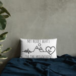 My Heart Beats for the Mountains Pillow