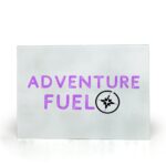 Adventure Fuel Purple Glass Cutting Board