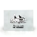 My Way Meets The Highway Glass Cutting Boards